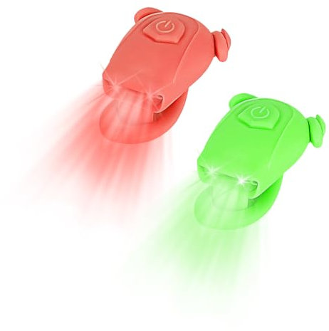 OneNine LED Blinklicht Schulranzen 2 Stück Silikon Froschlampe, Froschform Wasserdicht LED Rucksack Licht mit Mehrere Modi für Reflektoren Kinder, Rucksack Trekkingstöcke oder Wandern