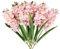 IPOPU Künstliche Blumen aus rosa Hyazinthe, fühlen sich echt an, künstliche Rittersporn mit Stielen für Hochzeit, Zuhause, Küche, Party, Garten, Innendekoration (Rosa), 6 Stück