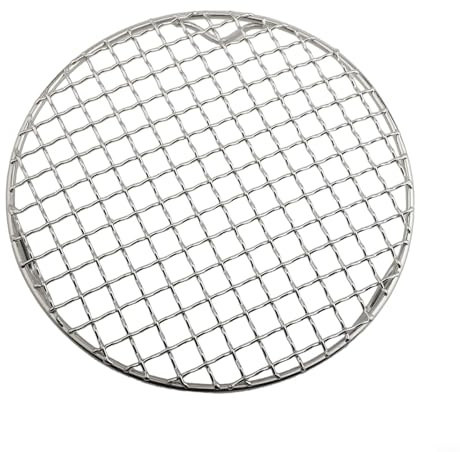 CashMuch Round Cake Cooling Rack 4 Thick Borders 201 Stainless Steel Wire Oven Grill Sheet With Legs Sturdy Construction for Pies, Cakes, and Barbecue(20cm)