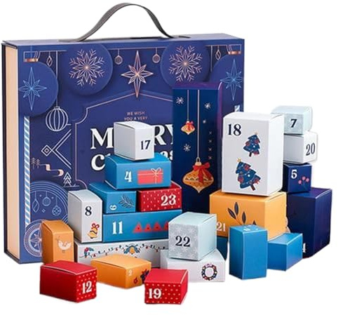 24 STK. Blua Geschenkbox Für Adventskalender 2025 - Mädchen Frauen - Weihnachtskalenderbox Christmas-Gift-Box - 24 Day Advent calendar Countdown