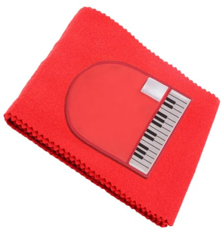 TOPBATHY Piano Keyboard Protector with Red Microfiber Cloth and Gloves Dustproof Cover for Keys Electronic and Acoustic Pianos Lightweight Scratch-resistant Keyboard Dust Cover for Home and