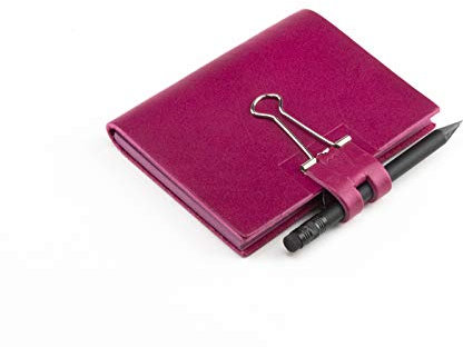 A7 Mind-Papers, revolutionäres X17-Karteikarten-Lernkarten-Box-Konzept! Recyceltes Leder magenta, nachhaltig; Inhalt: Ca. 25 Karten + Sloop + Bleistift! Made in Germany, 17 Jahre Garantie*