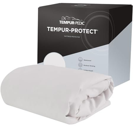 TEMPUR-PEDIC Tempur-Protect Matratzenschoner, wasserdicht, Volllschutz, Weiß