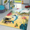 T&T Design Kinderzimmer Teppich Unterwasserwelt Kurzflor in Türkis Grau Grün Pink Blau, Größe:120x170 cm
