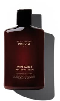 PREVIA MAN Wash Hair + Body + Shave 250 ml