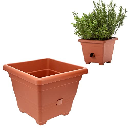 Plastia Pflanzkübel Bergamot 25x25 cm terrakotta
