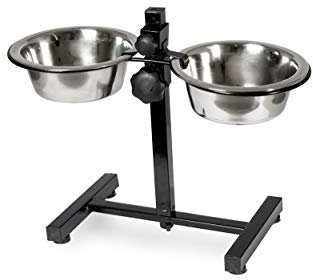 Karlie Support pour gamelles avec gamelles en Acier Inoxydable Ø : 16 cm 2 x 810 ML