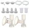 Maymom Pump Parts Compatible With Ameda Purely Yours Pumps; Incl. Silicone Membrane, Duckbill, Tubing, Flange; Replaces Ameda Spare Parts Kit (Flange 25 mm.)