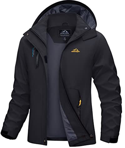 MAGCOMSEN Womens Waterproof Jacket Winter Outdoor Jackets Skiing Snow Jacket for Women Warm Rainproof Jacket with Multi Pockets Coats, M / Tag XL, Black