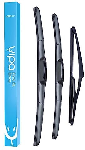 Vipa Car Parts Premium Wiper Blade Set | fits: HYUNDAI i20 Hatchback (Dec 2014 to Apr 2021) | All-Weather Performance | Durable, Streak-Free Windshield Wipers | Easy Installation