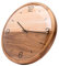 Driini Analog Dome Glass Wall Clock (12) - Pine Wood Frame with Two-Tone Wooden Face - Battery Operated with Silent Movement - Large Decorative Clocks for Classroom, Office, Living Room, or Bedrooms