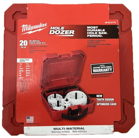 Milwaukee 49-22-4170 Lochdozer Allzweck-Bi-Metall-Lochsägen-Set, 20-teilig