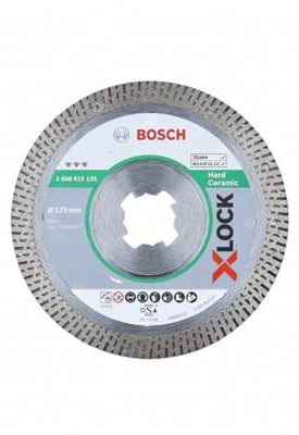 Bosch Professional 1x Diamanttrennscheibe Best (für harte Keramik, X-LOCK, Ø125 mm, BohrungsØ: 22,23 mm)