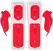 2 set di telecomandi di ricambio per Wii, TechKen Motion Plus integrato e Nunchuck (2 rossi)