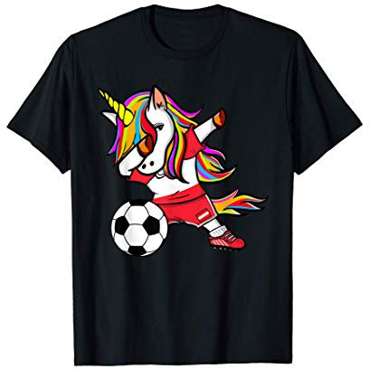 Dabbing Einhorn Österreich Fußball - Österreichische Flagge T-Shirt