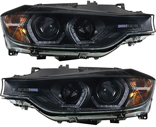 QR-PARTS Scheinwerfer Set 3D Angel Eyes für 3er F30 F31 Baujahr 11-15 Limousine Touring