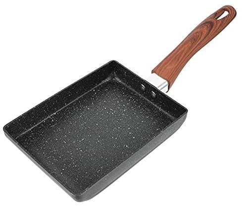 1pc Non-Stick Square Fried Pan for Breakfast Portable Omelette Pan with Flat Bottom Lightweight Frying for Eggs Steaks Comfortable Handle for Easy Use and Storage