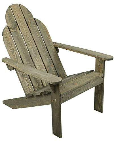 Deckchair - Adirondack Loungestoel - hout - grey wash (DSS-87096.5)