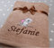 ★ Handtuch mit Namen und Motiv Bestickt ★ Duchtuch ★ Geschenk ★ Badetuch ★ 500 g/m2 ★ (50 x 100 cm, Beige)