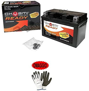 COMPATIBILE CON HONDA CBR XX Superblackbird 1100 2005 BATTERIA GIA' PRONTA CARICA SIGILLATA OKYAMI OTZ12S-BSR BATTERIE ATTIVE 11 AH AMPERE 12 VOLT 150X87X110MM