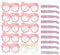 LSYYSL 10er-Pack Team-Braut-Junggesellenabschiedsgläser mit 10 Junggesellenabschieds-Armbändern, quadratische Junggesellenabschieds-Dekorationen, Spielzubehör, Rave-Party-Zubehör (Champagner, Weiß)