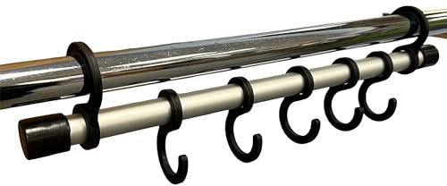 Vanilla Leisure Awning Rail Hooks - 7 Hooks for Coats, Bags & More - Awning Accessories to Increase Storage & Space Saving - Great for Camping, Caravanning, Campervan or Outdoor Events