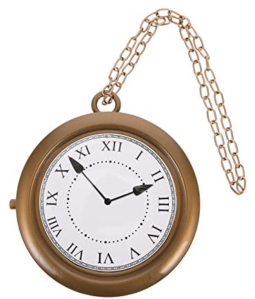 Gatuida Uhr-Halskette, personalisierte Halloween-Hals-Uhr, Dekorationen, Jumbo-Golduhr, Halskette, Hip-Hop-Rapper-Uhr, Kostüm-Anhänger für Damen und Herren