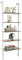 COSTWAY Leiterregal mit 5 Ebenen, Standregal, Bücherregal mit Metallrahmen, Treppenregal, für Büro, Küche, Wohnzimmer, 61 x 30 x 183 cm (Weiß)