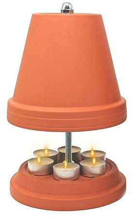 SOOZEE Metall matt schwarz Teelicht Raumheizung Teelicht Ofen Kamin Teekanne Stövchen Teelicht Ofen Keramik Heizkörper Terrakotta Kerzenheizung for den Innenbereich