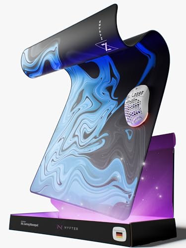 Nyfter - Premium Liquid 900x500mm XXL Gaming Mousepad wellenfrei Nyfpad rutschfest mit extra vernähten Kanten und optimale Gleitfähigkeit für hochleistungen im Gameplay
