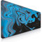 Nyfter - Tapis de Souris Gaming Premium XXL Nyfpad 900x500mm Gaming Mousepad, Design Liquide sans ondulations, avec Bords supplémentaires Cousus (Liquid Bleu/Noir)