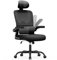 naspaluro Office Chair Ergonomic for Desk with Adaptive Lumbar Support/Headrest/Flip-up Armrests Swivel Computer Chair with Rocking Function Executive Manager Chair For Home Office-Black