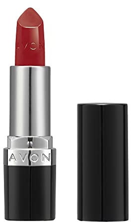 Avon Ultra Satin Lipstick Red 2000 with Vitamin E, Avocado Oil and Sesame Oil for Creamy Rich Colour with a Satin Finish