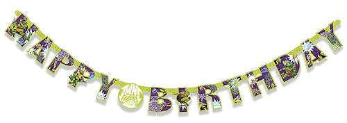TMNT Mutant Mayhem Jointed Banner, 1 Stück, Party-Dekoration für ultimative Teenage Mutant Ninja Turtle Fans