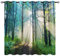 YUANZU Wald Vorhänge Bäume Natürliche Landschaft Ösen Gardinen mit Blickdichte Thermo Vorhang Kälteschutz Blackout Curtain Kinderzimmer Schlafzimmer Verdunkelung Fenster, 2 Stück, H 114 x B 132 cm