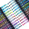 Glitzerstifte Outline Stifte Mädchen Geschenke: 24 Magische Stifte Double Line Adventskalender Kunsthandwerk Stift Metallic Marker Set Für Basteln, Weihnachtsgeschenke Für Kinder Mädchen 4 8 10 Jahre