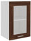 Tidyard Hängeschrank Glas Küchenschrank Küchenzeile Küchenmöbel Einbauküche Küche Schrank Küchenblock Aufbewahrungsschrank Braun Eichen-Optik 40x31x60 cm Holzwerkstoff