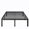 LAKKURI 35,6 cm hohe Plattform, Metall, Kingsize-Bettgestell, kein Boxspringbett erforderlich, strapazierfähig, geräuschfrei, einfache Montage, Schwarz