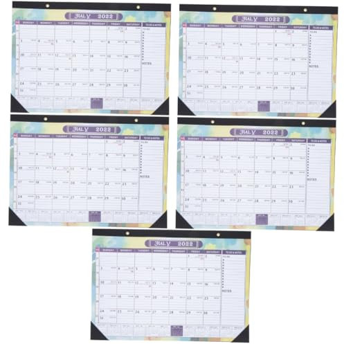 EXCEART 5 Stück 2023 Wandkalender Desktop Flip Kalender 2023 Monatlicher Schreibtischunterlage Kalender Wandbehangkalender 2023 Jahreskalender 2023 Feiertagskalender 2023