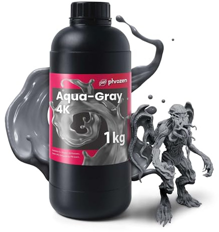 Phrozen Auqa-Gray 4K 3D-Druckerharz | 405 nm UV-Fotopolymerharz für LCD/DLP/SLA-3D-Druck | Hohe Präzision, geruchsarm, nicht spröde – Grau (1 kg)