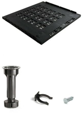 AERREGI SET BASE PER FRIGORIFERO | BASE FRIGO COLORE NERO IN PVC RESISTENTE | MODULO 600mm CON SPESSORE 16mm | SET COMPOSTO DI PIEDINI IN VARIE ALTEZZE H10, 12 E 15 cm (Base Frigo con piedini H12)