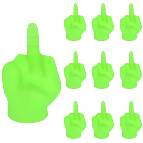 10 Stück Mini Hände für Finger, Leuchtend Kleine Hände, Mittelfinger Mini Hand, Gummi Lustige Minihände, Mini Fingerpuppen für Haustier, Kinder, Familie, Spiele Party, Halloween Tricks