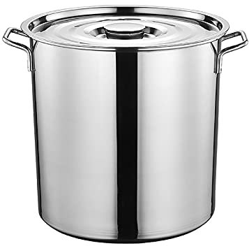 Olla De Acero Inoxidable con Tapa, Fondo Profundo, Salsa para Guisar, Sopa, Pasta, Olla para Cocinar, Olla para Hervir Cerveza Casera, Opciones De Tamaño Múltiple (Tamaño: 41 * 40 Cm (50 L))