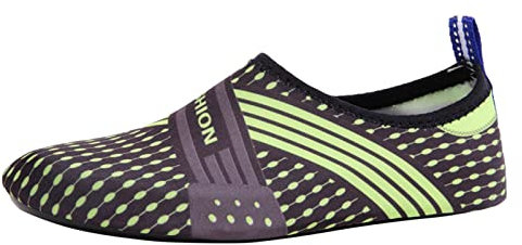 Herren Sportschuhe Outdoor Sportschuhe Strandschuhe Atmungsaktive Schnelltrocknende Schwimmschuhe Weiche leichte Tauchschuhe Fahrschuhe Diabetiker Schuhe Soft Herren (Green, 44)