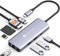 NOVOO R8C Pro 8-in-1 Multiport Adapter: 4K@60Hz HDMI, USB-C 3.0, USB-A 3.0, 2x USB-A 2.0, RJ45 Ethernet, SD/TF Card Slots - USB C Adapter for MacBook, Dell, HP, Lenovo & More