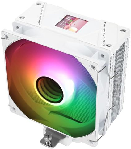 TR Assassin Spirit 120 Vision ARGB Enfriador de aire de CPU blanco, con velocidad de 1500 rpm, pantalla LCD IPS de resolución de energía de 240 * 240 con 1,54 pulgadas, compatibilidad con Intel LGA170