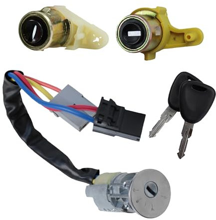Antivol de Direction Neiman + 2 Barillets de Porte Avant Gauche et Droite + 2 Clés compatible avec KANGOO - 7701470736 8200176685