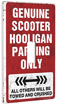 KAXW Placa de interruptor de luz original de Hooligan para interruptor de aparcamiento, placa de pared, cubierta de interruptor de luz única