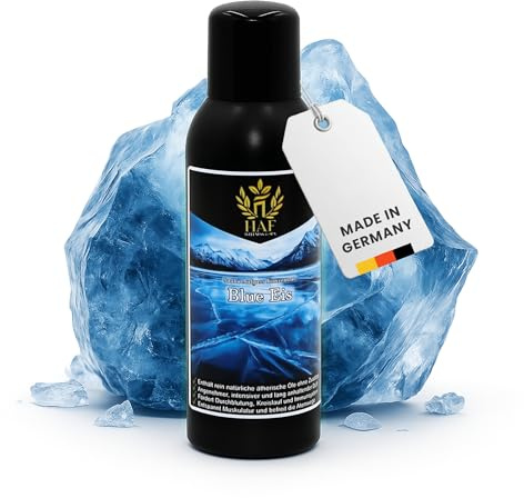 HAF Saunaaufguss Blue EIS 100 ml - Sauna Aufgussmittel mit natürlichen ätherischen Ölen - Saunaduft ohne künstliche Zusätze - Saunaöl als Konzentrat für intensiven & langhaltenden Duft