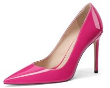 QUEEN HELENA Décolleté con Tacco a Spillo Scarpe Eleganti a Punta Chiusa Donna K4281 (Fucsia, Sistema Taglie Calzature EU, Adulto, Donna, Numero, Media, 36)